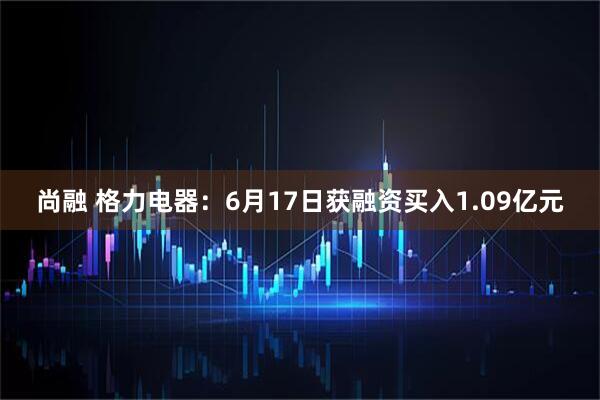 尚融 格力电器：6月17日获融资买入1.09亿元