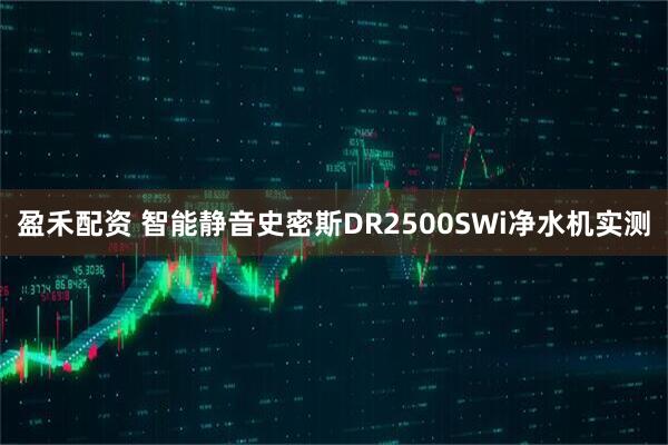 盈禾配资 智能静音史密斯DR2500SWi净水机实测